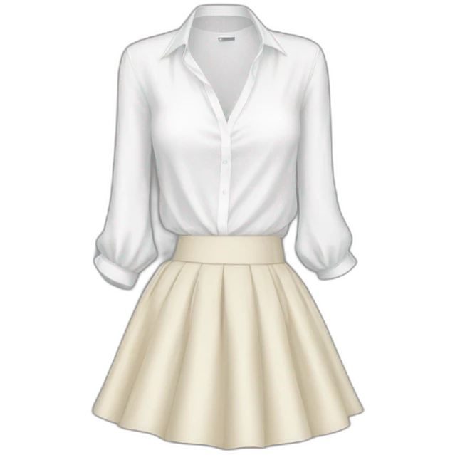low cut blouse white girl skirt emoji