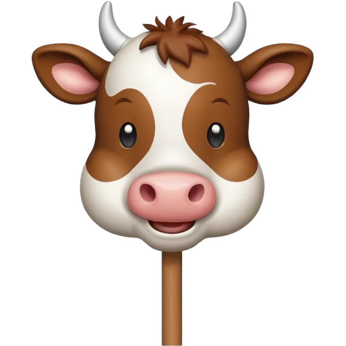 maak een koe op stokje emoji