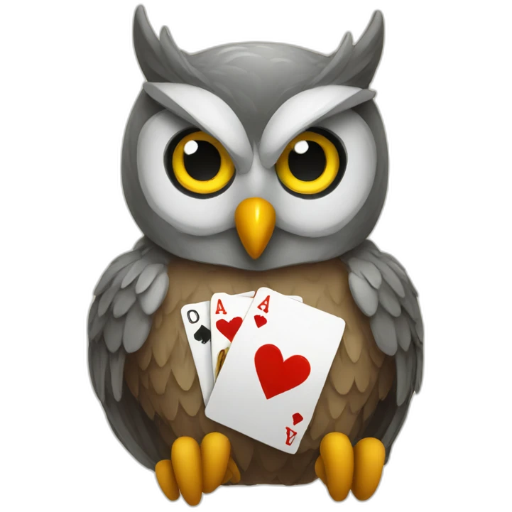 owl-playing-poker emoji