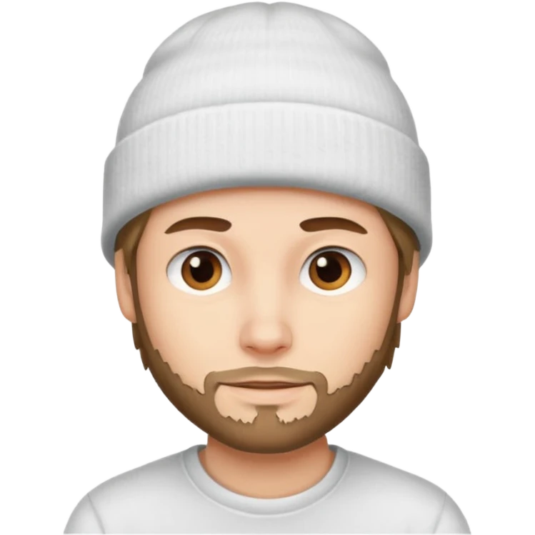 A guy head with white beanie emoji
