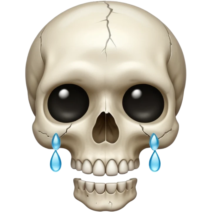 Skull crying emoji
