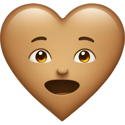 Light brown heart  emoji