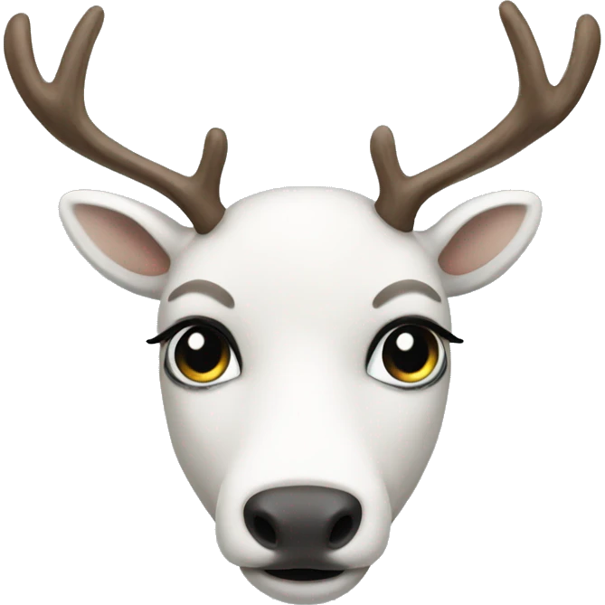 white-reindeer emoji