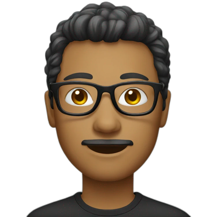 Wearing black specs emoji