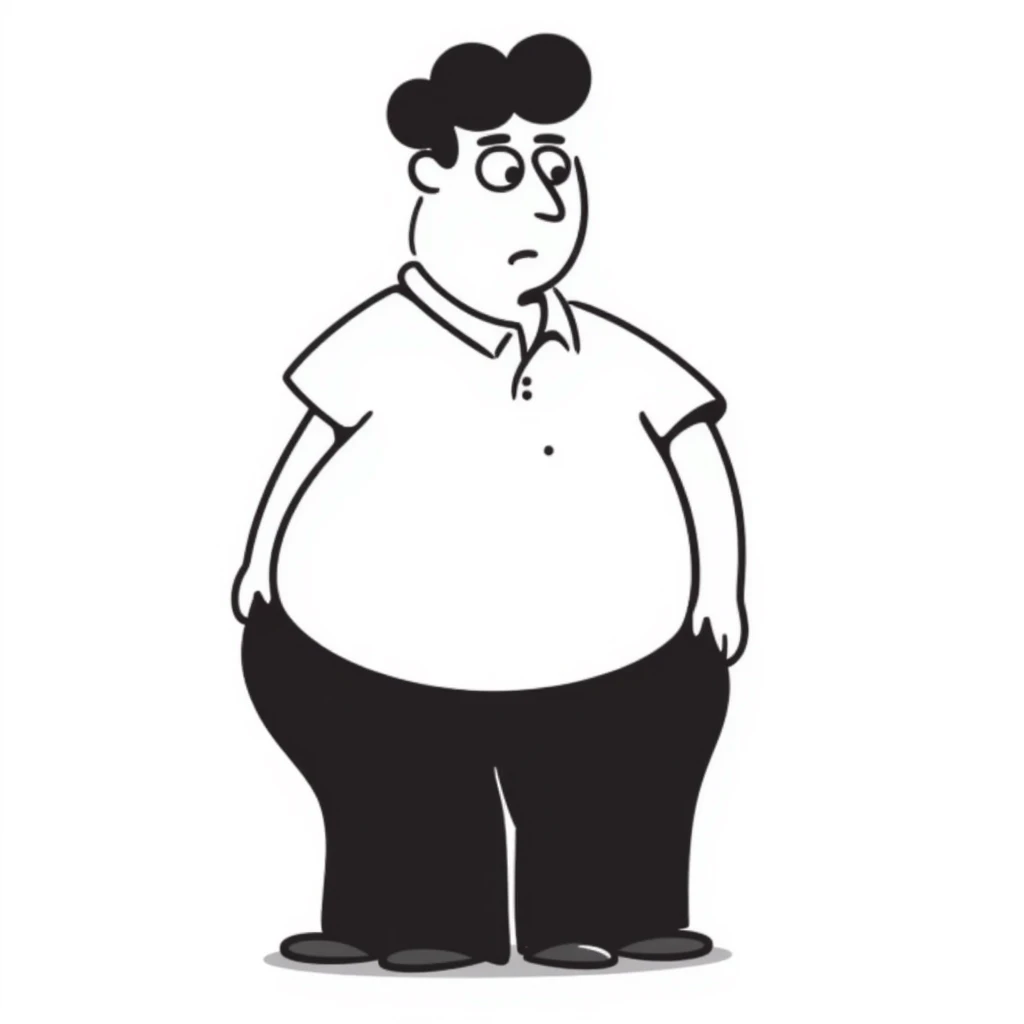 Peter Griffin from Family Guy with a pregnant belly, wearing his signature outfit emoji