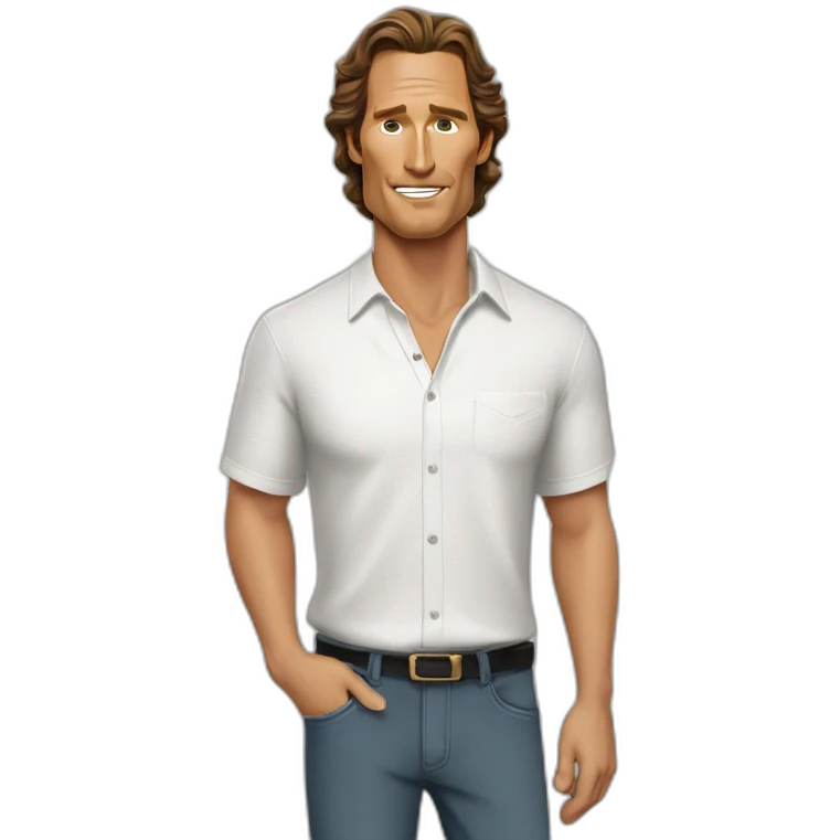 matthew mcconaughey cartoon wearing shirt emoji