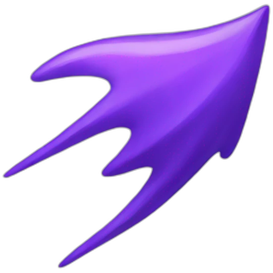 purple color thunder emoji