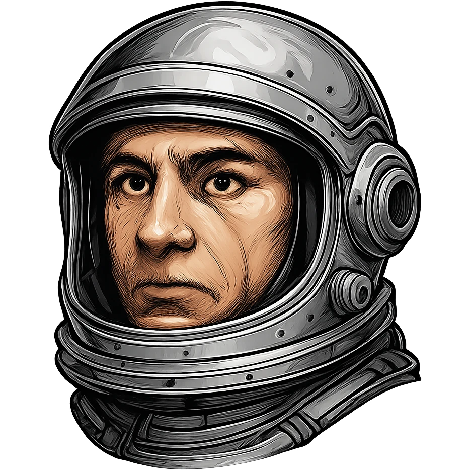 face with silver astronaut helmet emoji, digital illustration emoji