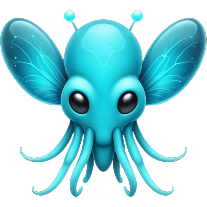  Strange Nebula Creature with glowing cyan antennae emoji