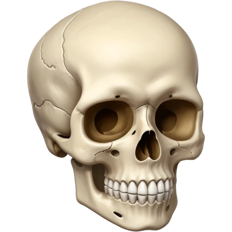realistic human skull emoji