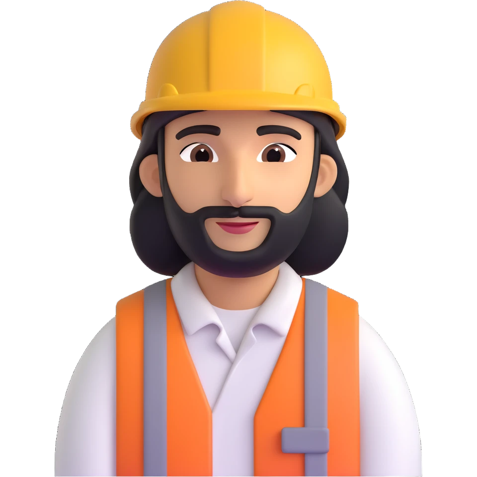 Arab in a worker's helmet emoji