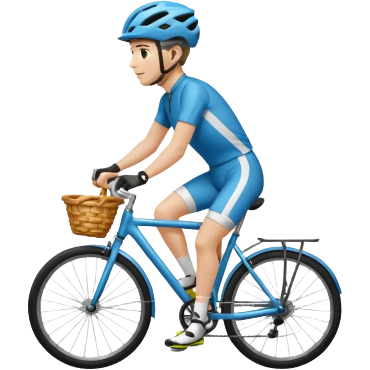 Cyclist with front basket emoji