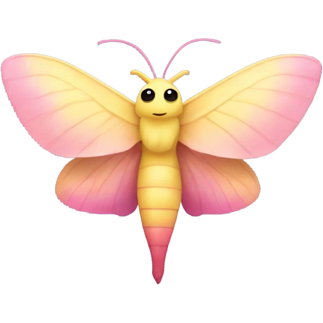 Cute Rosy maple moth emoji