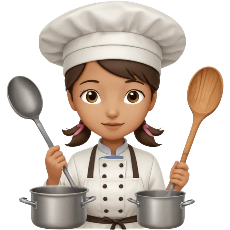girl chef, stirring a pot emoji