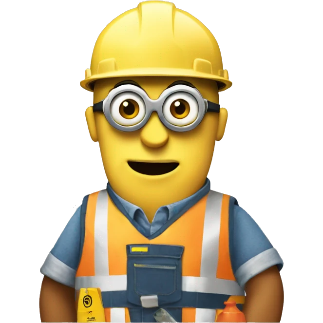 bob the minion as a civil engineer  emoji