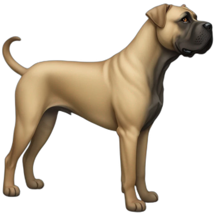 dog Cane Corso color fawn full body emoji