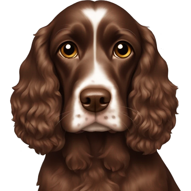 Chocolate brown cocker spaniel  emoji