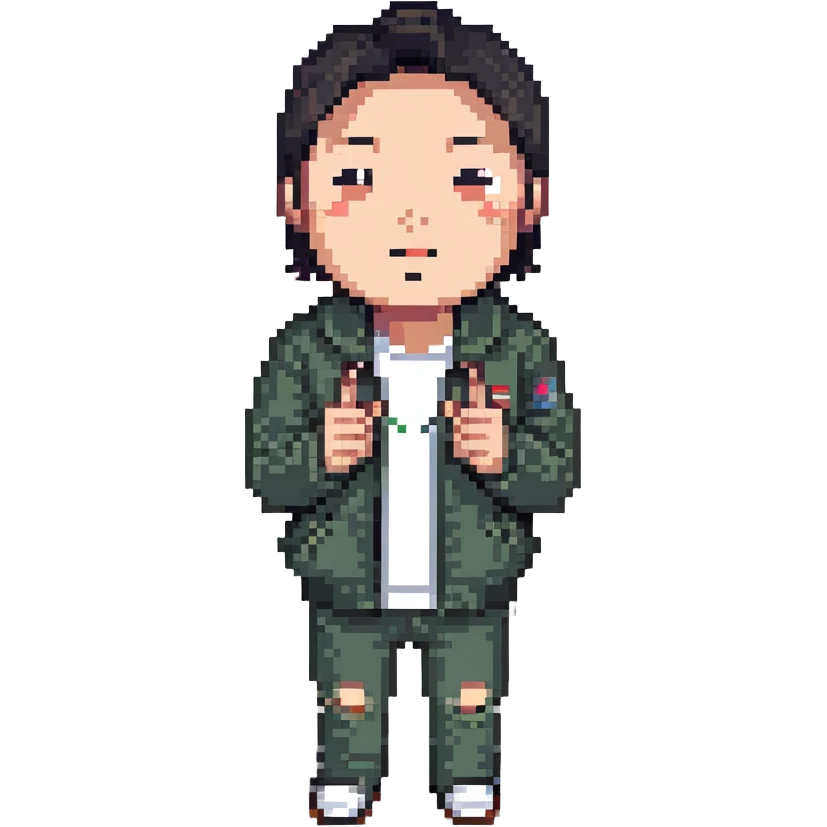 Korean man snapping his fingers emoji