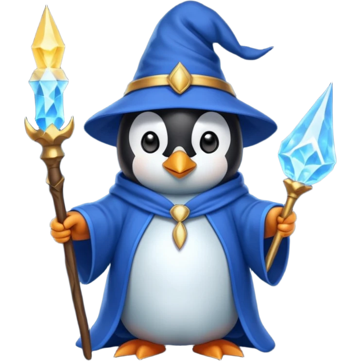 Penguin Wizard emoji