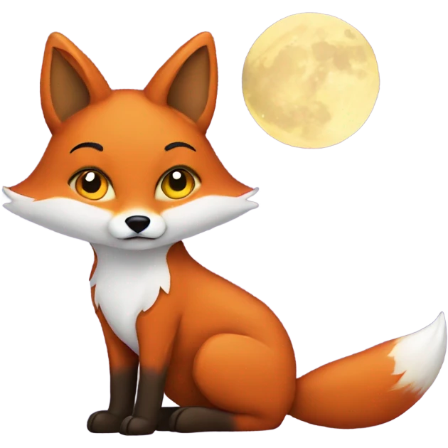 Fox with moon emoji
