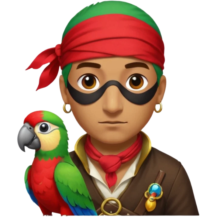 pirate and parrot emoji
