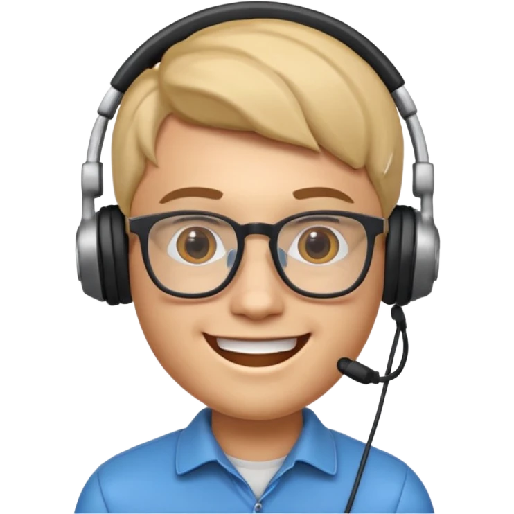 3D imoji of Young man who is graphics design emoji