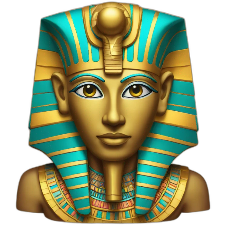 colourful statue of egypt god emoji