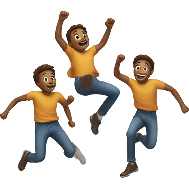 happy jump emoji