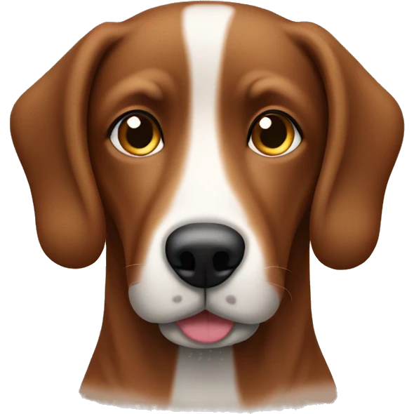 Brown dog with floppy ears  emoji