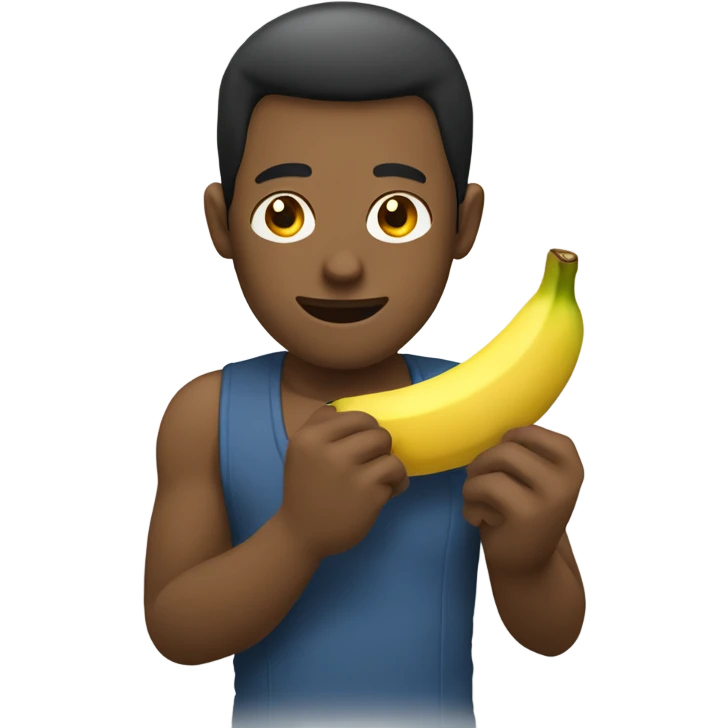 Homme qui mange une banane  emoji