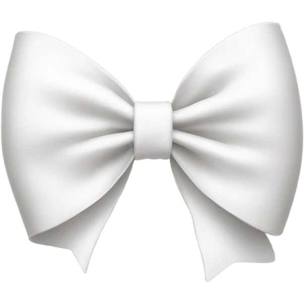 White bow on white bow emoji