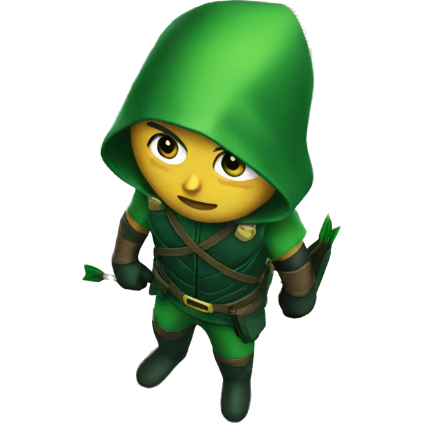 Green arrow patrolling city emoji