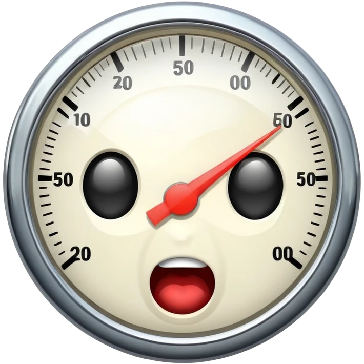 surprised speed meter emoji