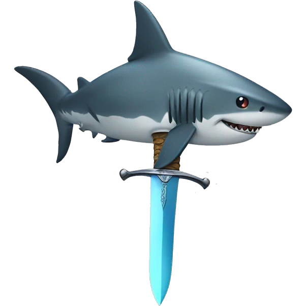 Shark with a sword emoji