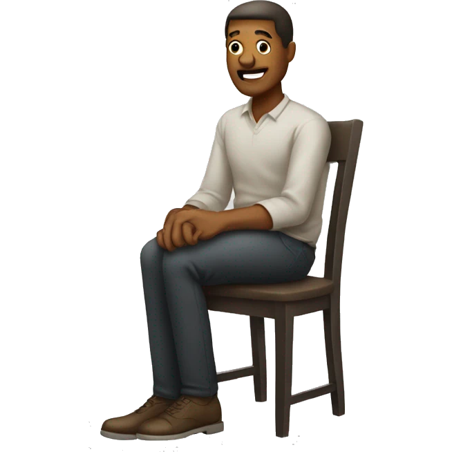 Man sitting on a chair emoji