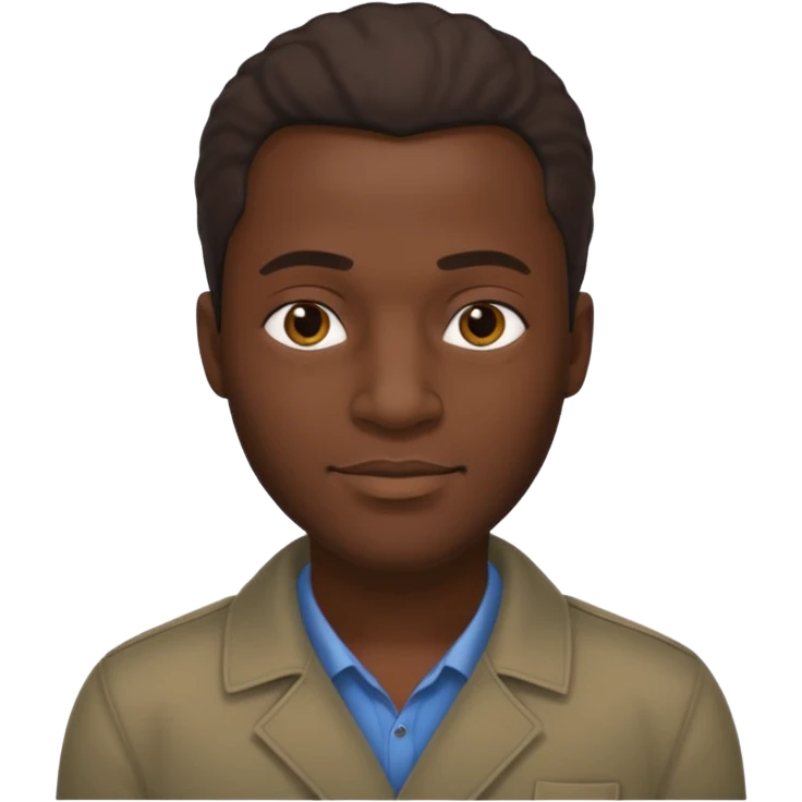 full body african man showing off his lower-body features. topless and bottomless. detailed shading. smug face. handsome features emoji