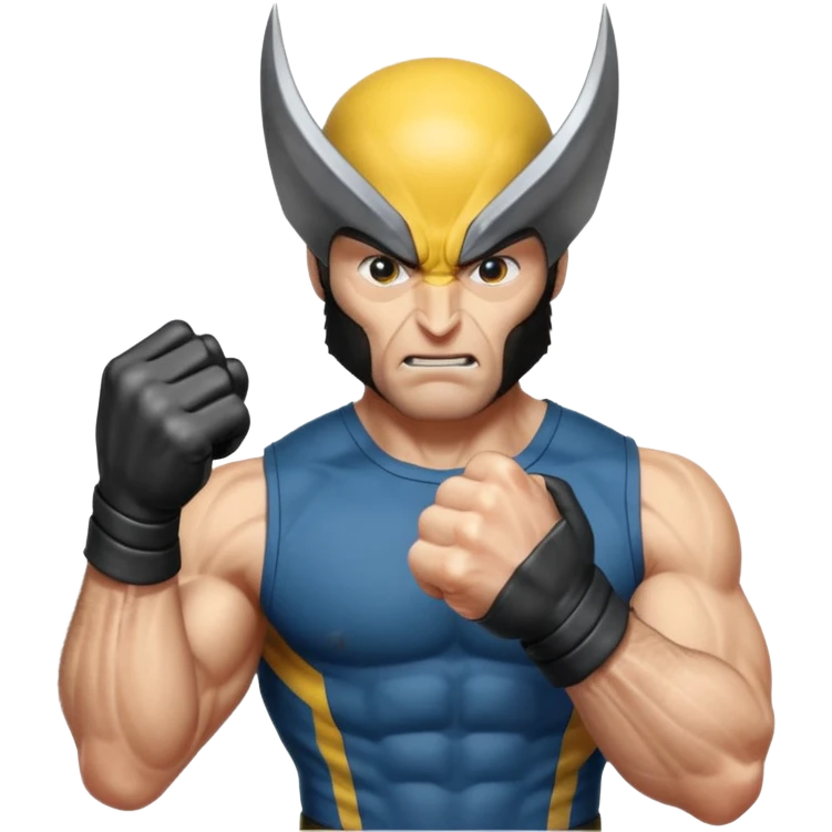 regular human fist with metal claws coming out (wolverine fist) emoji