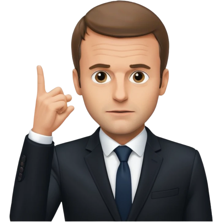 Emmanuel Macron qui fait un fuck   emoji