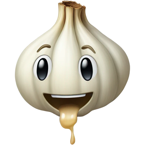 Crying garlic  emoji