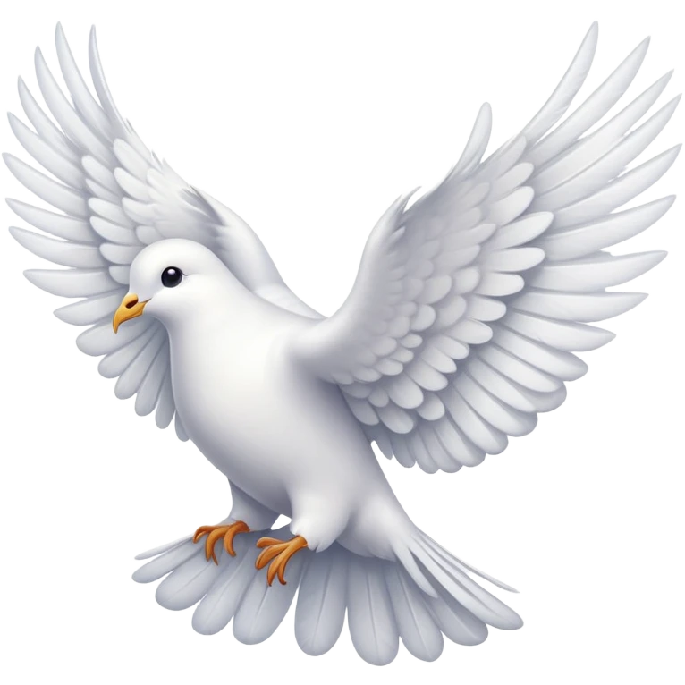 cute white dove wing emoji