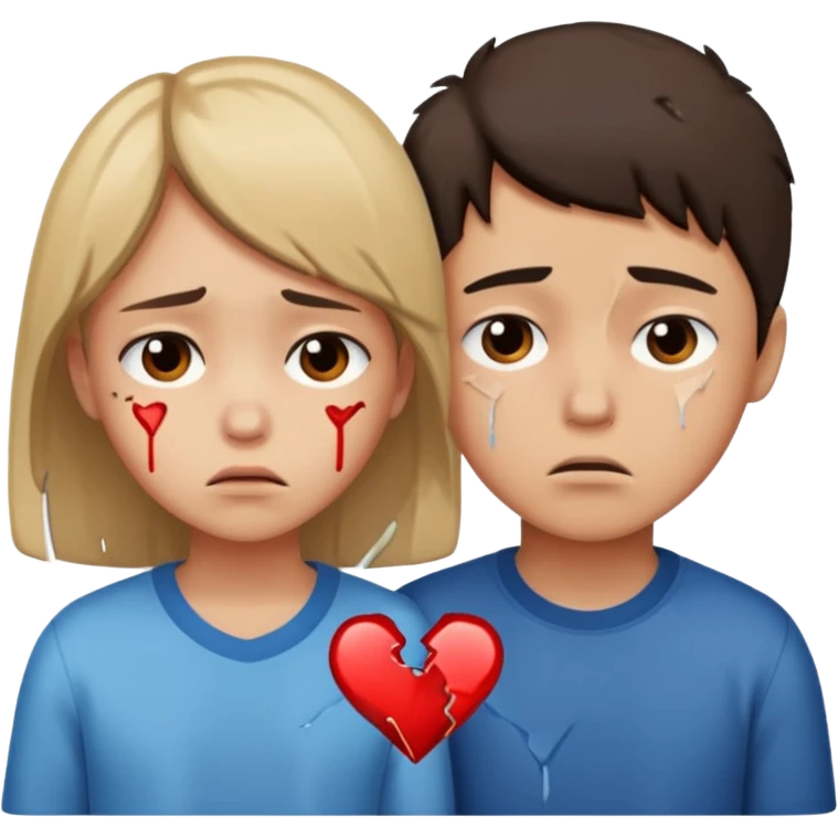 boy and girl heart big break emoji