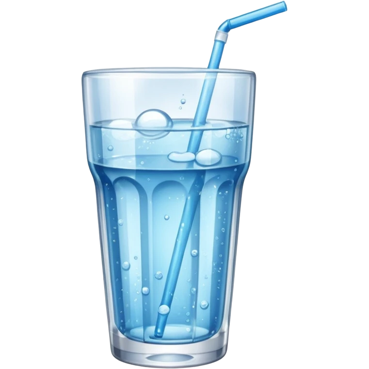 GLASS WITH FIZZ WATER WITHOUT STRAW emoji