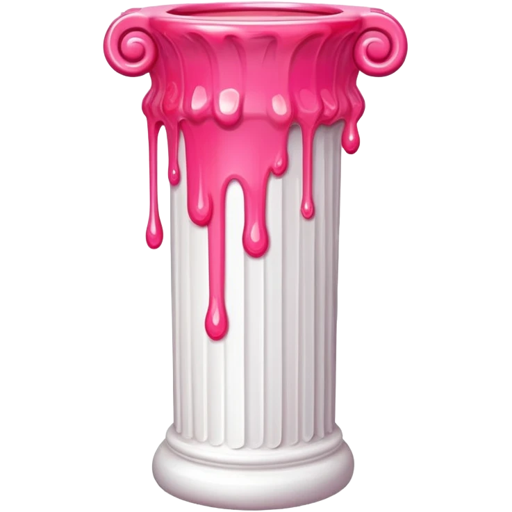 melted pink dripping sauce greek column  emoji