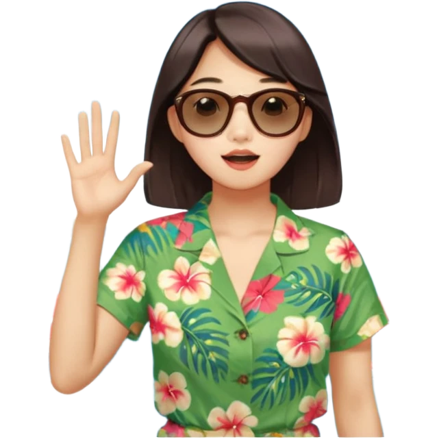 들뜬 표정의 20대 한국 여자, 여름 옷차림, 두 손으로 입을 감싸 “괌 가자~” 외치는 포즈. 민트색 배경, 밝고 유쾌한 광고 포스터 느낌,

옷이 더 하와이안 셔츠였음 좋겠어

멀리 있는 사람을 부르는 것처럼 

배경이 바다였음 좋겠어 약간 야자수랑 돌핀도 있고

멀~리 있는 사람을 부르는 손! emoji