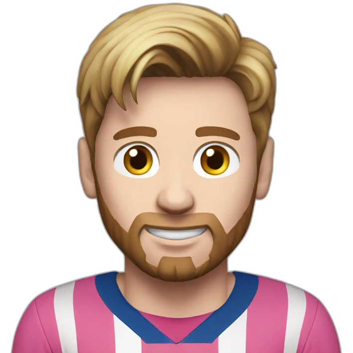 lionel messi pink shirt no badge emoji