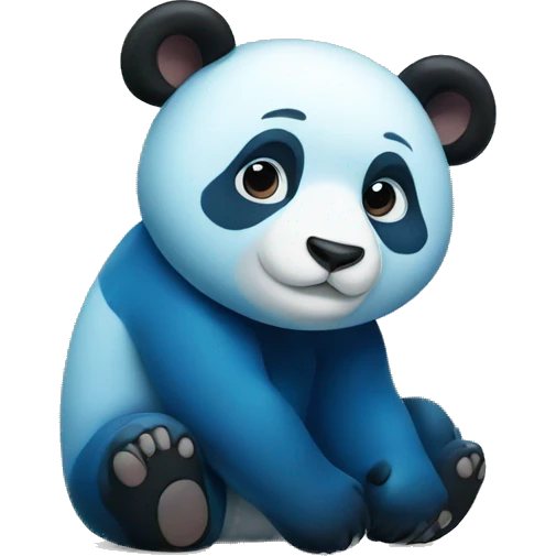 blue panda emoji