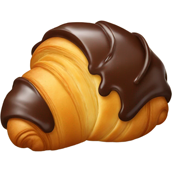 croissant with chocolate emoji