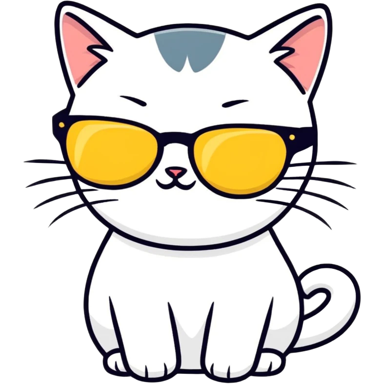 Cat with sunglasses emoji