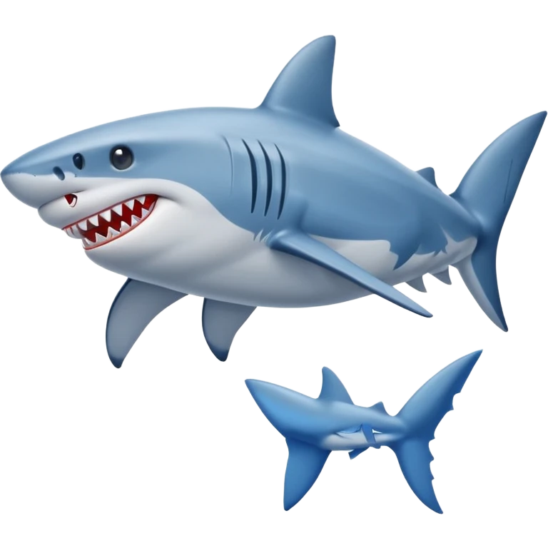 A shark wearing blue nike shoes emoji