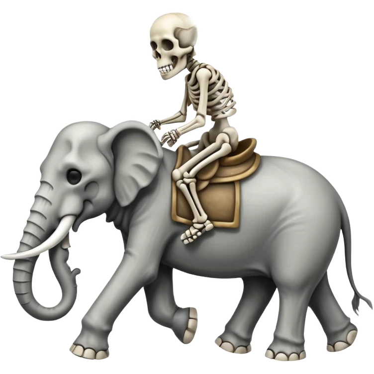 Skeleton Rider on elephant emoji